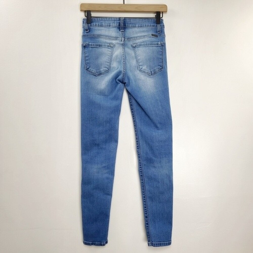 Kancan Women's Estilo Distressed Skinny Denim Blue Jeans Size 25 - Picture 3 of 7